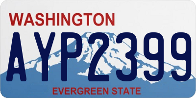 WA license plate AYP2399
