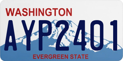 WA license plate AYP2401