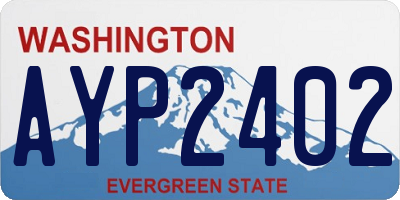 WA license plate AYP2402