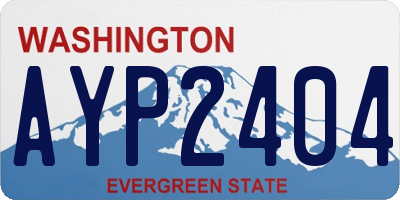 WA license plate AYP2404