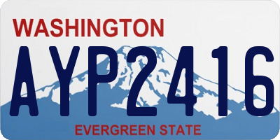 WA license plate AYP2416