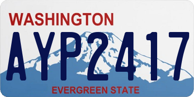 WA license plate AYP2417