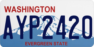 WA license plate AYP2420