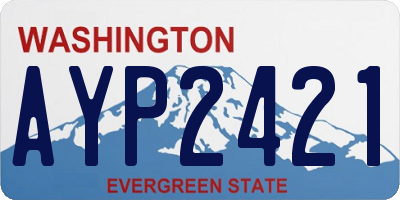 WA license plate AYP2421