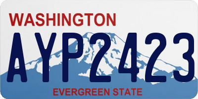 WA license plate AYP2423