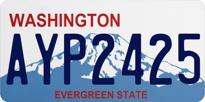 WA license plate AYP2425