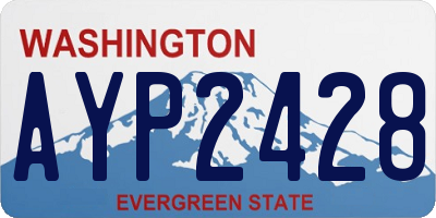 WA license plate AYP2428