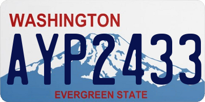 WA license plate AYP2433