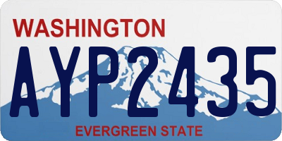 WA license plate AYP2435
