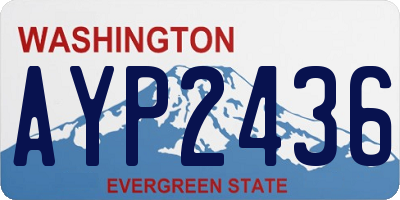 WA license plate AYP2436