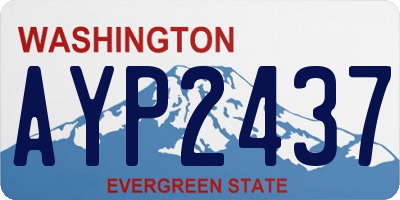 WA license plate AYP2437
