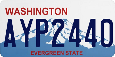 WA license plate AYP2440