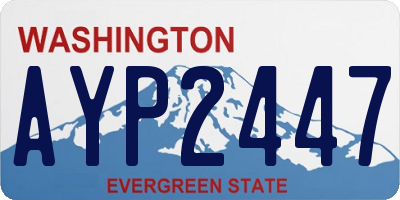 WA license plate AYP2447