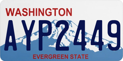WA license plate AYP2449