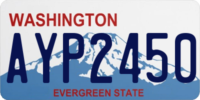 WA license plate AYP2450