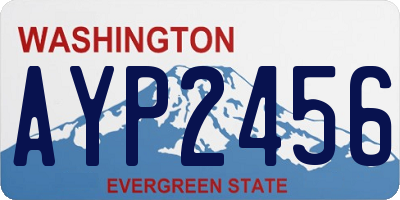 WA license plate AYP2456