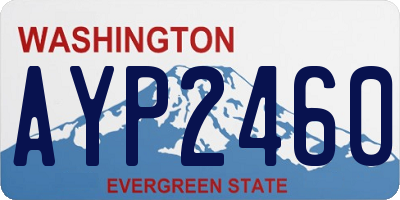 WA license plate AYP2460