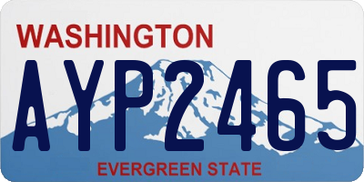 WA license plate AYP2465