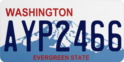 WA license plate AYP2466