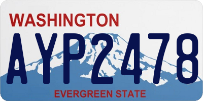 WA license plate AYP2478