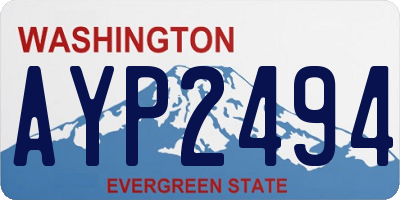 WA license plate AYP2494
