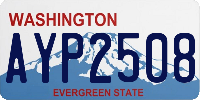 WA license plate AYP2508