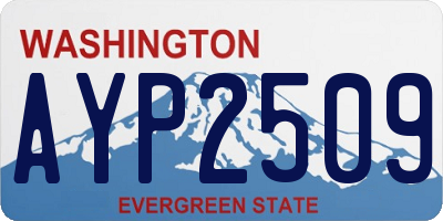 WA license plate AYP2509