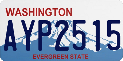 WA license plate AYP2515