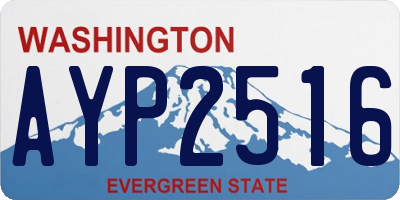 WA license plate AYP2516