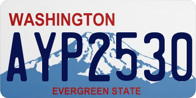 WA license plate AYP2530