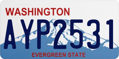 WA license plate AYP2531