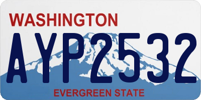 WA license plate AYP2532