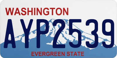 WA license plate AYP2539