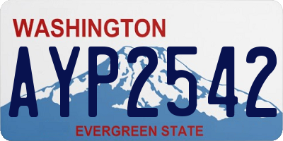 WA license plate AYP2542