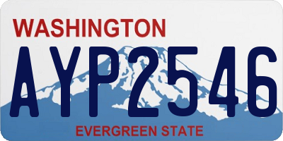 WA license plate AYP2546