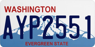 WA license plate AYP2551