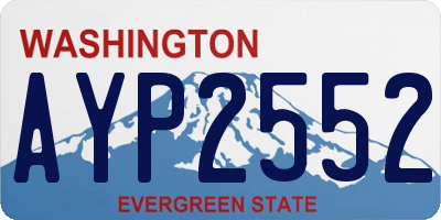 WA license plate AYP2552