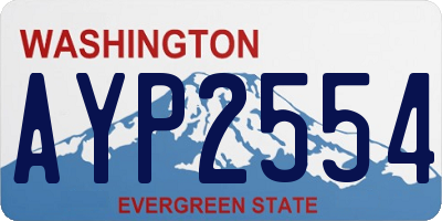 WA license plate AYP2554