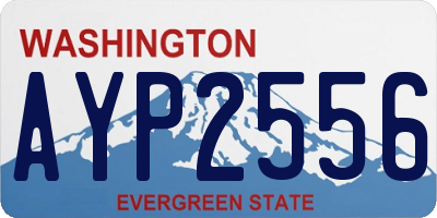 WA license plate AYP2556