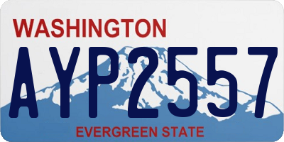WA license plate AYP2557