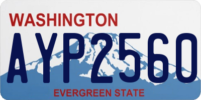 WA license plate AYP2560