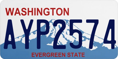 WA license plate AYP2574
