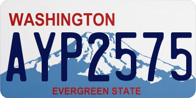 WA license plate AYP2575