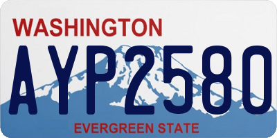 WA license plate AYP2580