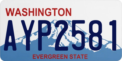 WA license plate AYP2581