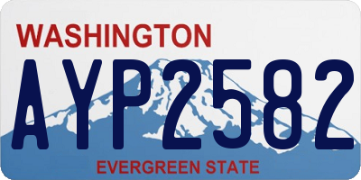 WA license plate AYP2582