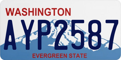 WA license plate AYP2587
