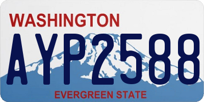 WA license plate AYP2588
