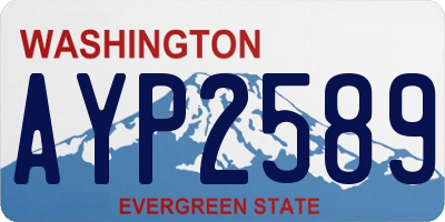 WA license plate AYP2589