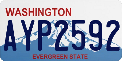 WA license plate AYP2592